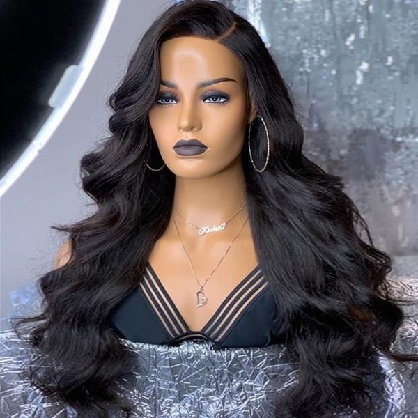 

30 40 inch body wave 360 lace frontal human hair wigs brazilian 4x4 closure wig 13x4 loose water wave lace front wig for women, Black;brown