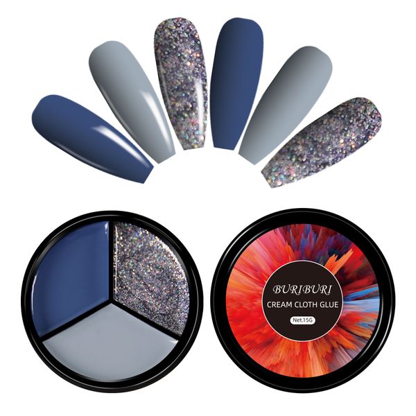 

buriburi solid gel nail polish palette, soak led nail art white pink pudding gel 3 colors (23#), Red;pink