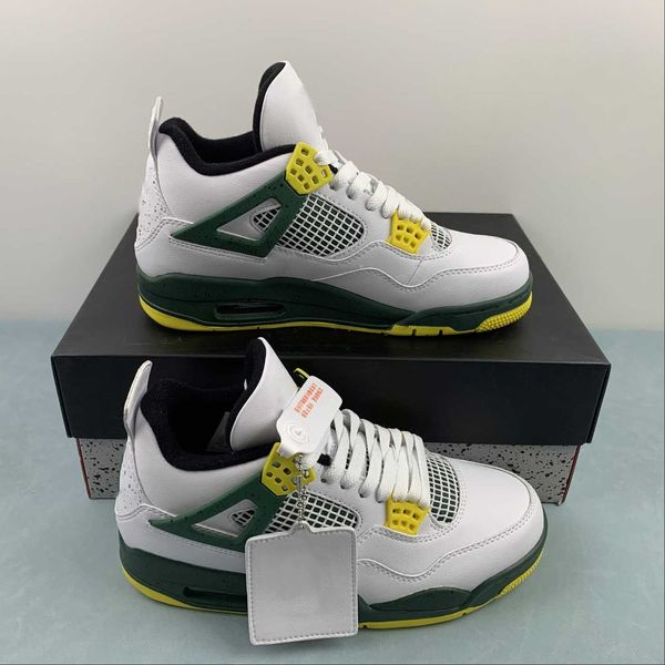 

basketball shoes jumpman 4 4s varsity royal white team orange outdoor sneakers with original box