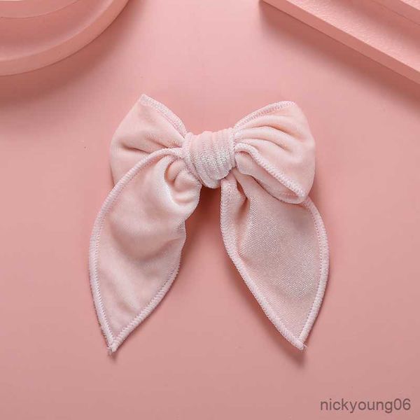 

hair accessories velvet baby clips for kids headwear prendedor cabelo big bows pins girls barrette r230608, Slivery;white