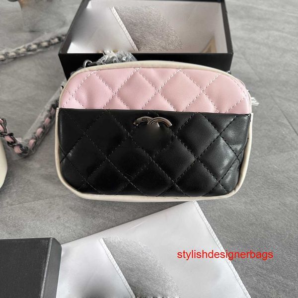 

cross body chanei double color matching mini camera bag makeup bags cosmetic bagss crossbody bags for women adjustable shoulders strap shoud