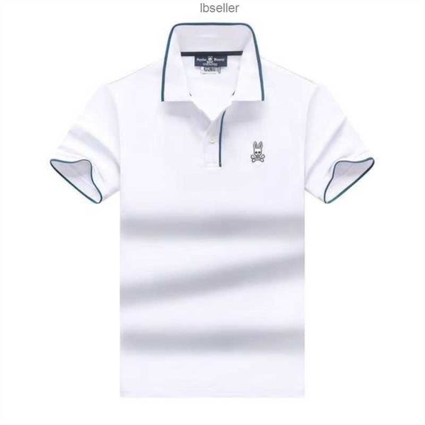 

men's psycho bunny skull rabbit polo shirt short sleeve cartoon embroidery collar solid fashion brand simple a8dl 2eovk, White;black