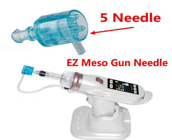 

5 needles tip negative pressure cartridge for ez vacuum mesotherapy meso gun micro needle system water injection face whitening9438054, Black;white