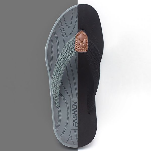 

men flip flops summer breathable sandals shoes for men non-slip rubber soles slippers fashion outdoor casual shoes big size 47, Black