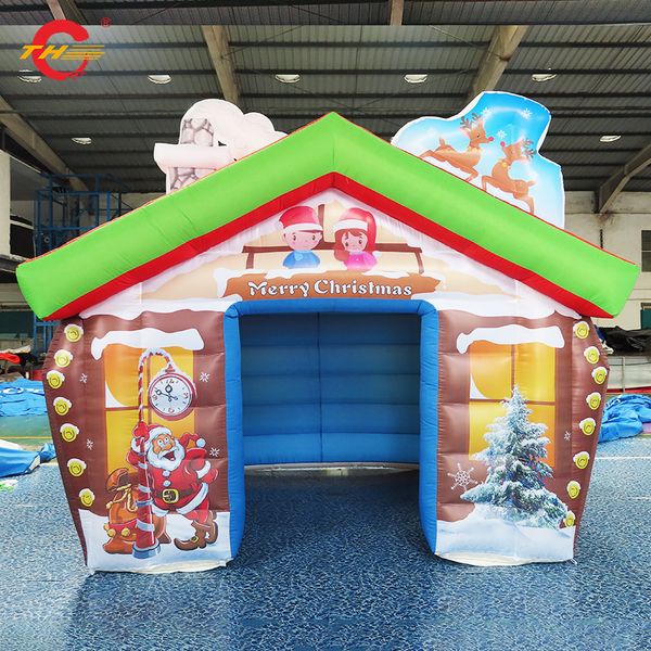 

air ship to door 10x10ft inflatable christmas house santa grotto for sale