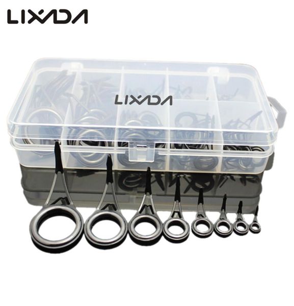 

75pcs80pcs mixed size fishing rod guide set tip strong rings fishing rod guide tip repair kit for carp pesca3210267
