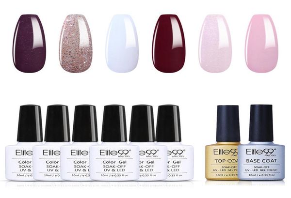 

elite99 8pcs nail gel polish set nails art semi permanent uv gel polish all for manicures nail design with base coat coat6628302