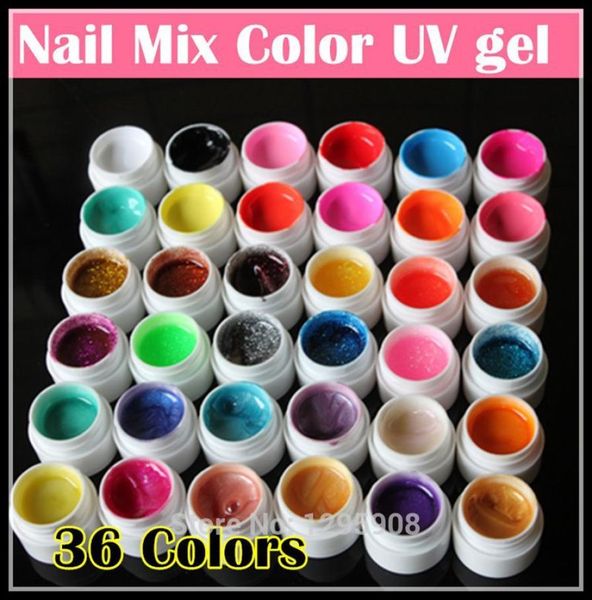 

nail gel wholeprofessional 36 mix colors art uv pureglitter powdershimmer colorful set5gbottle4040884, Red;pink