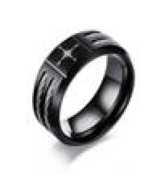 

titanium stainless steel rings the compass with cool wire men boy punk rock ring black jewelry gift6295728, Silver