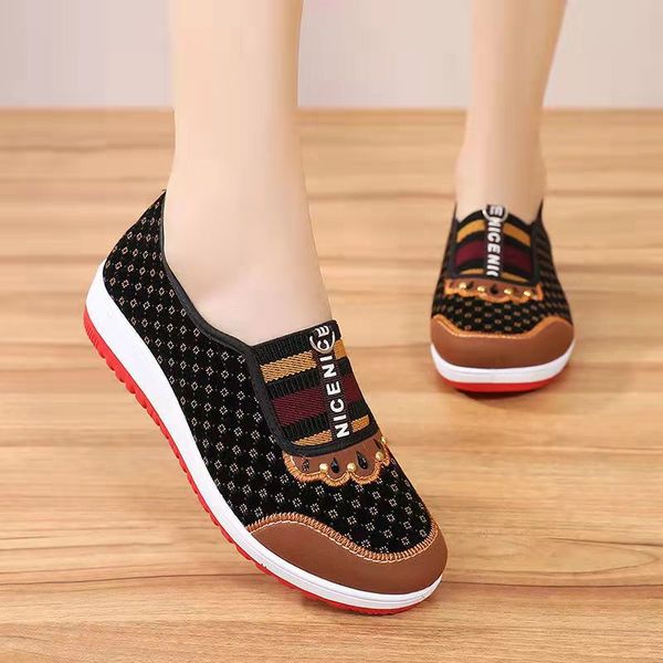 

2022 new fashion spring and autumn woman sports shoes women's soft bottom non-slip shoes flat casual flats shoes, Black