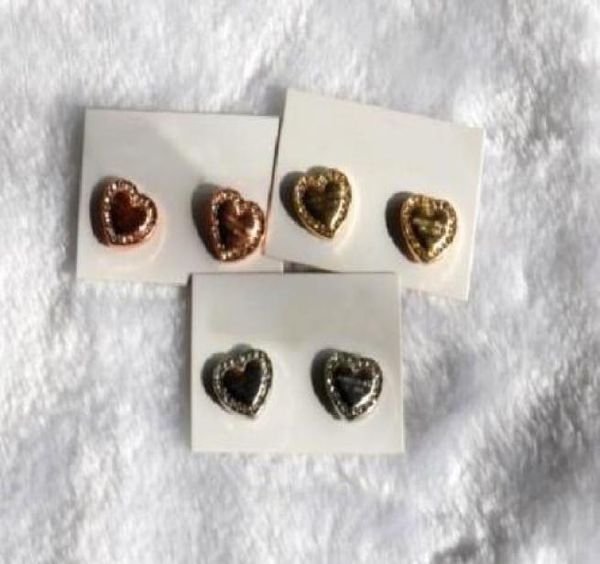 

fashion silvergoldrose gold plated heart lock key rhinestone letter style logo stud brand earrings6391408, Golden;silver