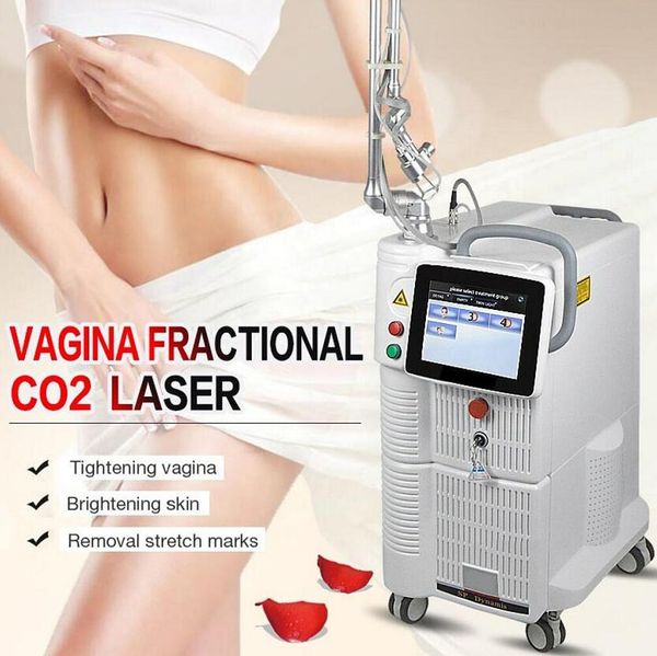 

clinic use 60w rf tube co2 fractional laser acne scar wrinkles removal machine skin rejuvenation stretch marks removal vaginal tighten 10600, Black