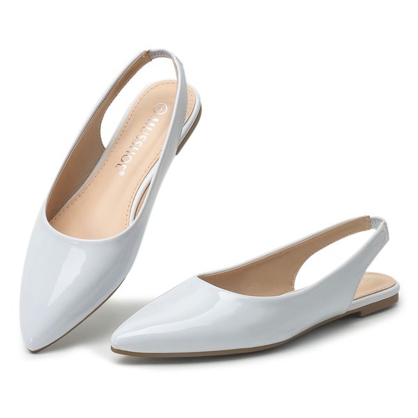 

flats shoes women slingback pointed toe comfort womens flats with bow, Black