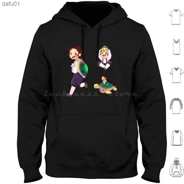 

t u r t  e s sticker hoodie cotton long sleeve u l230520, Black