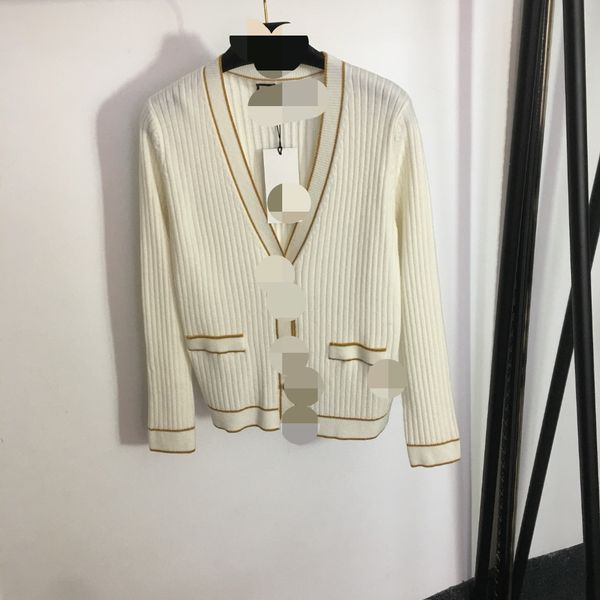 

509 2023 runway summer brand same style sweater short sleeve pullover lapel neck white black fashion clothes womens 20233563