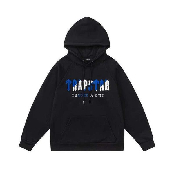 

designer clothing men's sweatshirts hoodie trapstar towel plush hooded coat autumn winter new thickened warm women's sweater track, Black