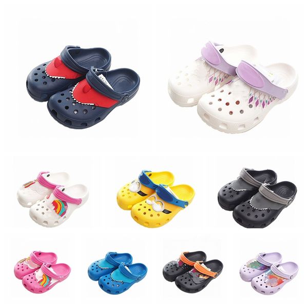 

2023 outdoor beach cartoon boys summer sandals baby toddler little big kids slip-on foam kids lightweight closed toe foam runner big baby sl, Black