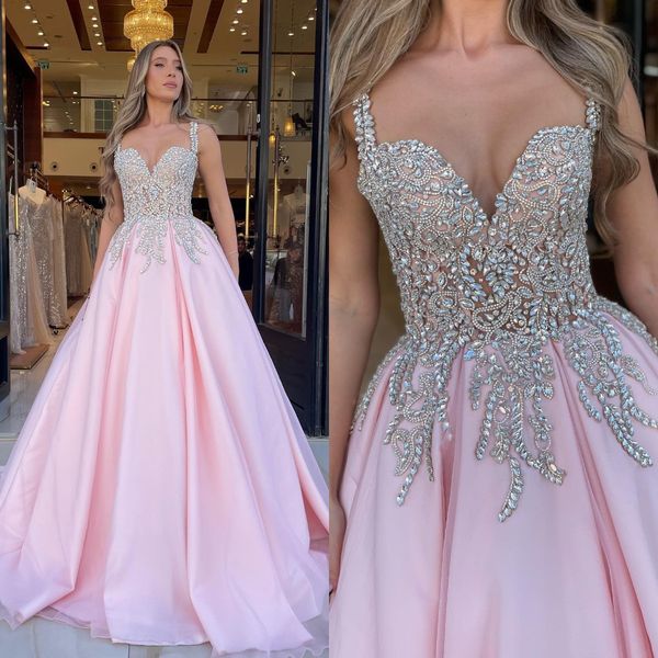 

cute pink prom dresses straps sweetheart beads party evening gowns pleats formal long special occasion dress, Black