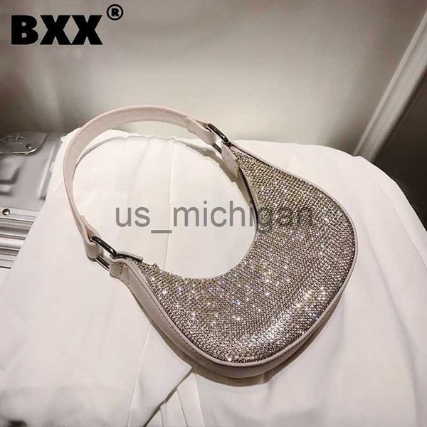 

evening bags chain diamonds pu leather crossbody bags for women summer shoulder handbags female solid color cross body bag j230609