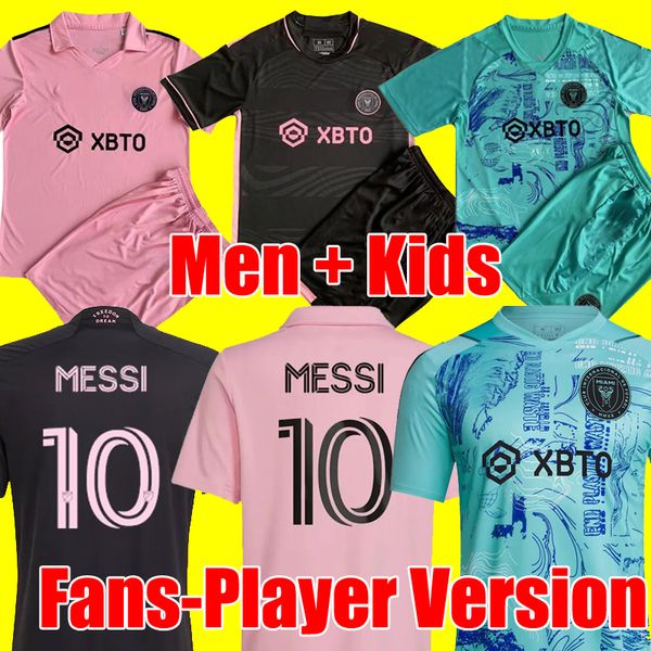 

2023 2024 inter miami soccer jerseys cf matuidi higuain campana yedlin messis beckham mls 23 24 football men kids sets player fans version s, Black;yellow