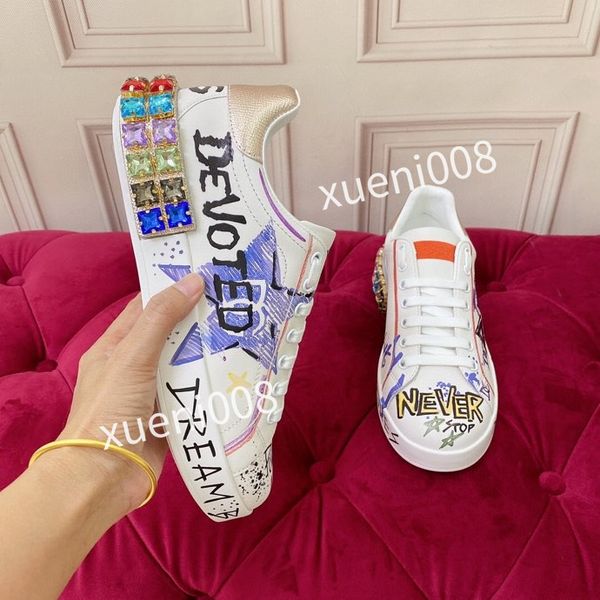 

2023new men women classics brand casual shoes leather lace-up sneaker running trainers letters woman shoes flat printed gym sneakers, Red;white
