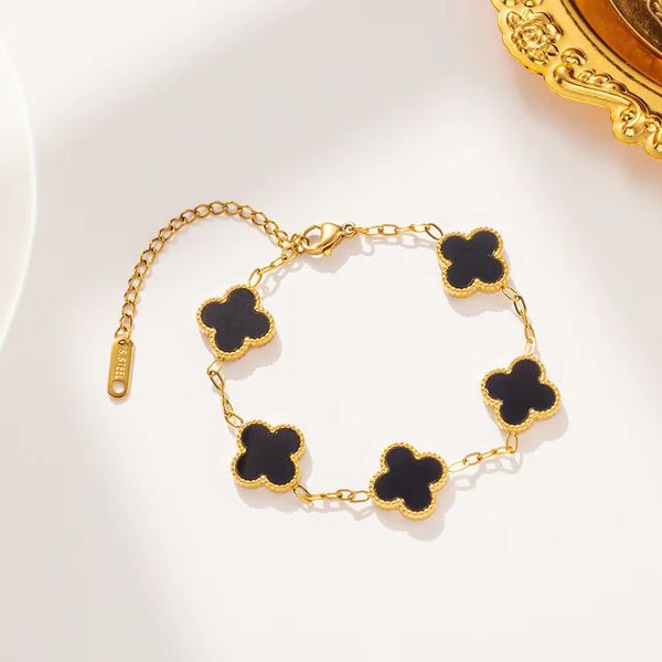 

luxury bracelet designer women van clover bracelet fashion mens bracelet vintage bracelets clover leaf necklace luxury design wedding jewelr, Golden;silver