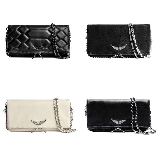 

zadig voltaire hand bag genuine leather pochette rock swing your wings bags luxury designer cross body wallets clutch bag womens totes mens