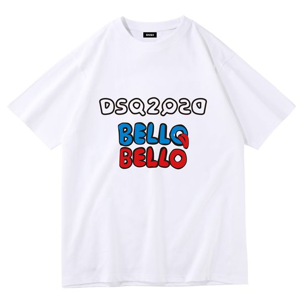 

men's dsq2 t-shirt men's designer t-shirt summer short sleeve s-4xl casual cotton breathable london street fashion brand printed t, White;black