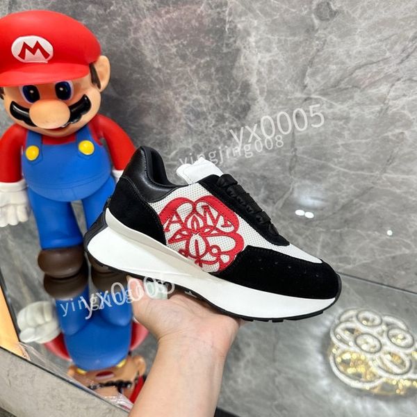 

2023new womans brand designer classics flat sneaker casual shoes leather white letter overlays fashion platfnorm sneakers, Black