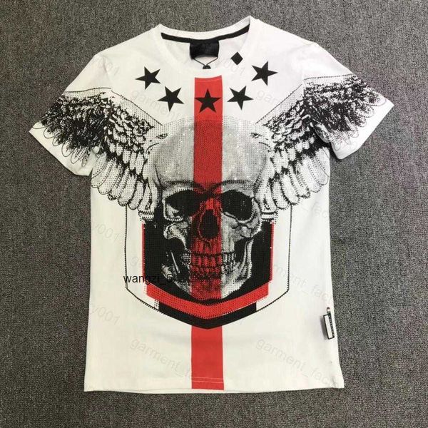 

phillip plain men designer pp skull diamond t shirt short sleeve dollar brown bear brand tee o-neck skulls tshirt tees 1 zb2y 17 kafo, White;black