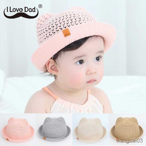 

caps hats children's summer baby hats children bucket cap kids toddler baby boys girls sun hat hollow mesh caps casual beach caps, Yellow