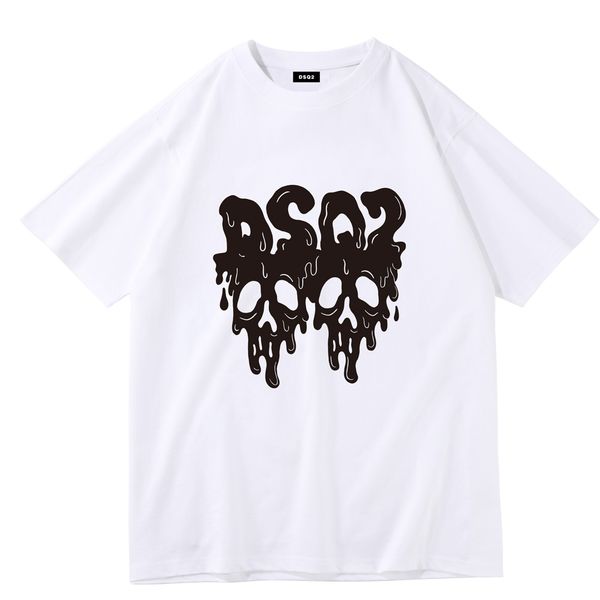 

t-shirt designer t-shirt men's t-shirt women's fashion dsq2 fitness suit chest letter printing fashion luxury women's clothin, White;black
