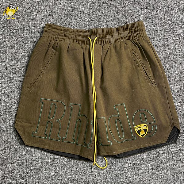 

shorts casual men woman streetwear 1 quality letter embroidery green joggers