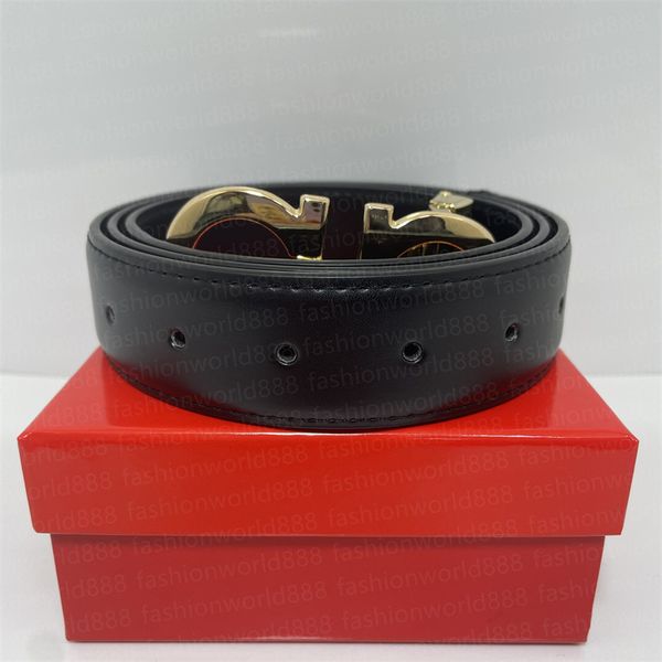 

fashion classic men designers belts womens mens casual letter smooth buckle belt width 3.4cm with box, Black;brown
