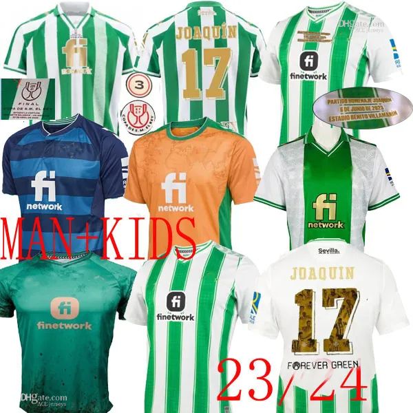 

21 22 23 24 real betis soccer jerseys copa del rey final away joaquin b.iglesias camiseta de futbol juanmi estadio fourth third 2023 special, Black;yellow