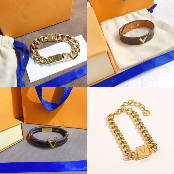 

women fashion jewelry designer bracelet 18 gold bangle 925 silver leather letter love bracelet luxury accessories couple wedding party y2310, Black