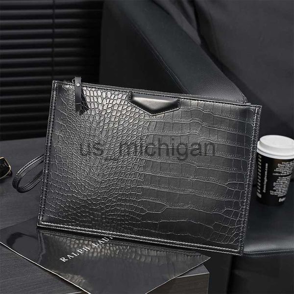 

evening bags alligator pattern clutch men largecapacity handbag multifunction crossbody shoulder bag men clutches envelope document bag j230