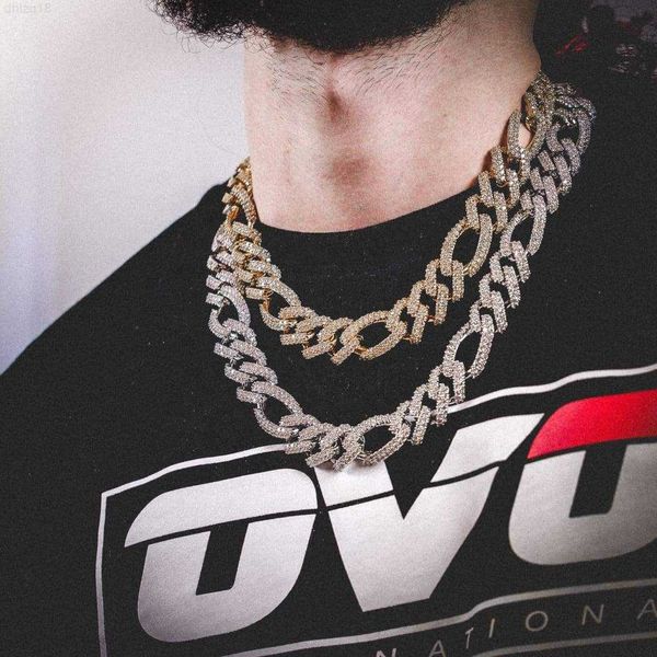 

hip hop iced out cz cuban link chainbig link ring necklace for men, Silver
