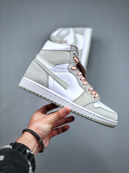 

2023 authentic 1s basketball shoes 1 high seafoam healing orange white men women sportswear boxes coming
