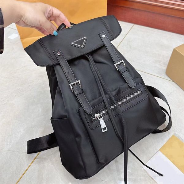

mens backpack designer backpack bookbag nylon back pack luxury school bags shoulder bag triangle 5a 2023