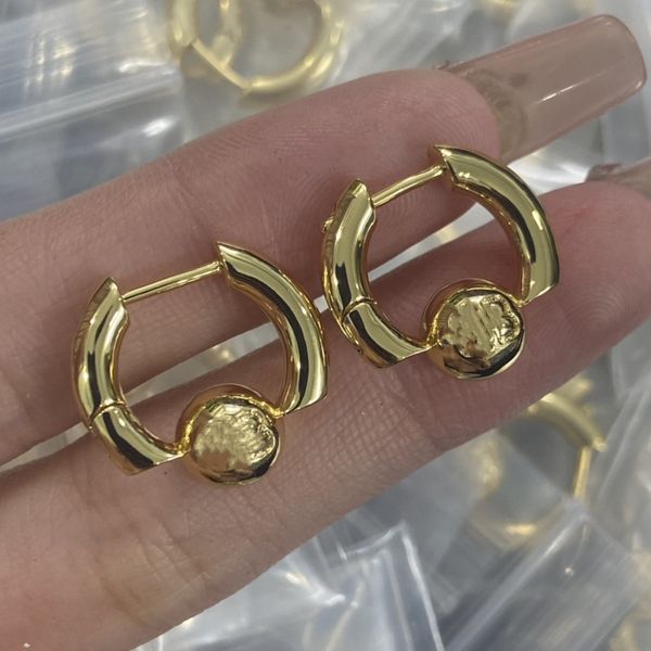 

fashion stud earrings europe america wild b earring party wedding balencaigaies lovers gift engagement luxury designer jewelry kb1d, Golden;silver