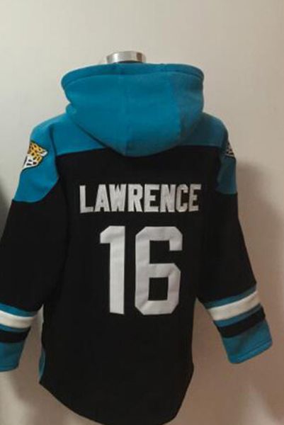

jacksonville #16 trevor lawrence fans hoodie american football pullover, Black