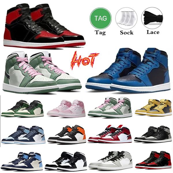 

1s high og basketball shoes jumpman 1 1s mens basketball shoes spider verse bred patent lost found gorge lucky green hyper royal mocha homag
