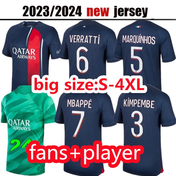 

xxxl 4xl 2023 2024 mbappe soccer jerseys maillot de foot hakimi c. soler verratti football shirt 22 23 24 home sergio ramos psgs hommes enfa, Black;yellow
