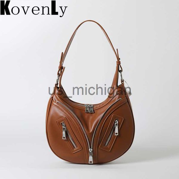 

evening bags brand moon design shoulder bag multi zipper vintage handbag and purse luxury style crossbody bag leather totes j230609