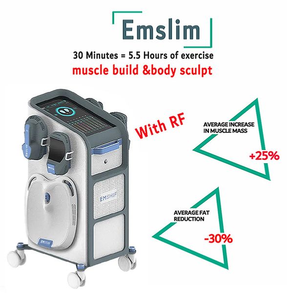 

emslim 4 handles+rf +cushion ems muscle sculp stimulator slimming machine hi-emt body slim shaping muscles sculpting building stimulate fat