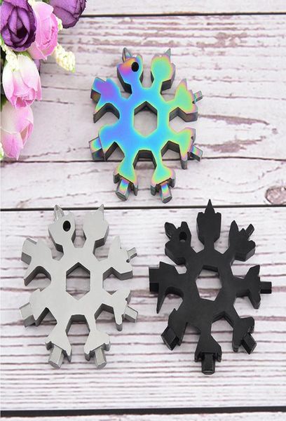 

18in1 stainless steel snowflakes multitool keychains snowboarding screwdriver tool for opener key chain bottle opener kimterx79543641