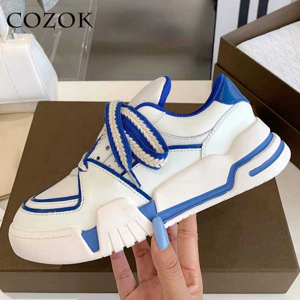 

round toe simple casual shoes women lace-up mixed colors flat shoes breathable comfort retro non-slip running sneakers