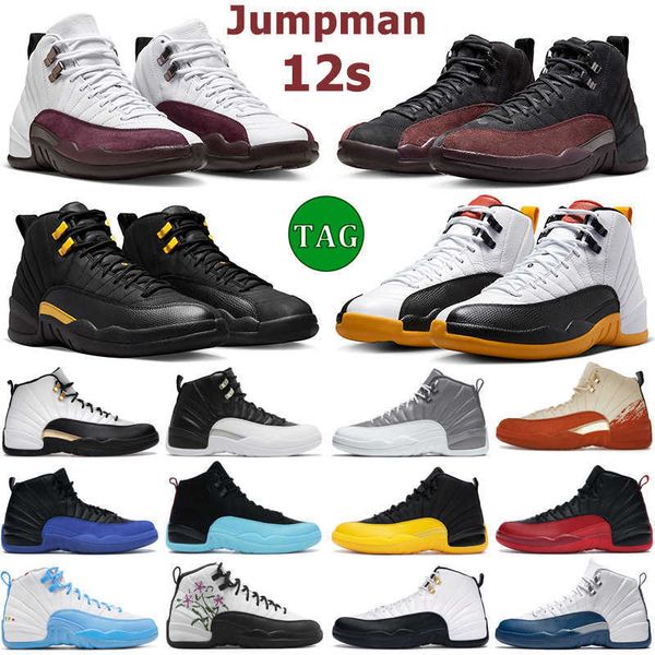 

2023 men 12 12s basketball shoes black royalty taxi stealth playoffs hyper royal dark concord twist french blue flu game indigo mens trainer