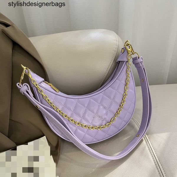 

chanei crescent bag crossbody bag shoulder bag for womens purses and handbags removable chain with double shoulder back zip pocket solid col